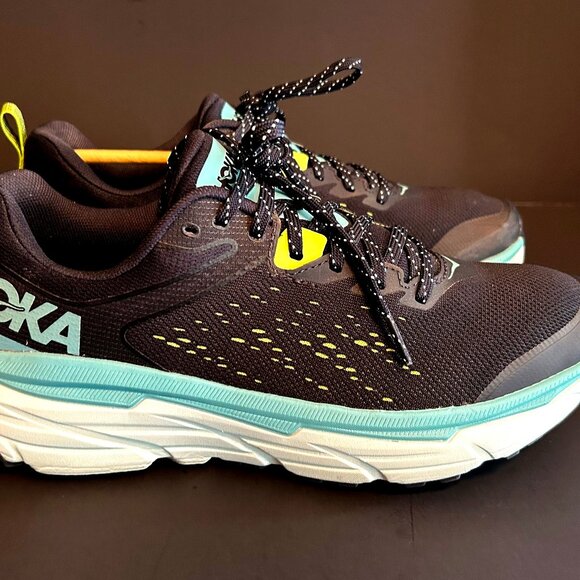 Hoka One One Black/Blue Graphite W Challenger ATR 6 Trail Running Shoes Size 9.5 - Picture 1 of 7